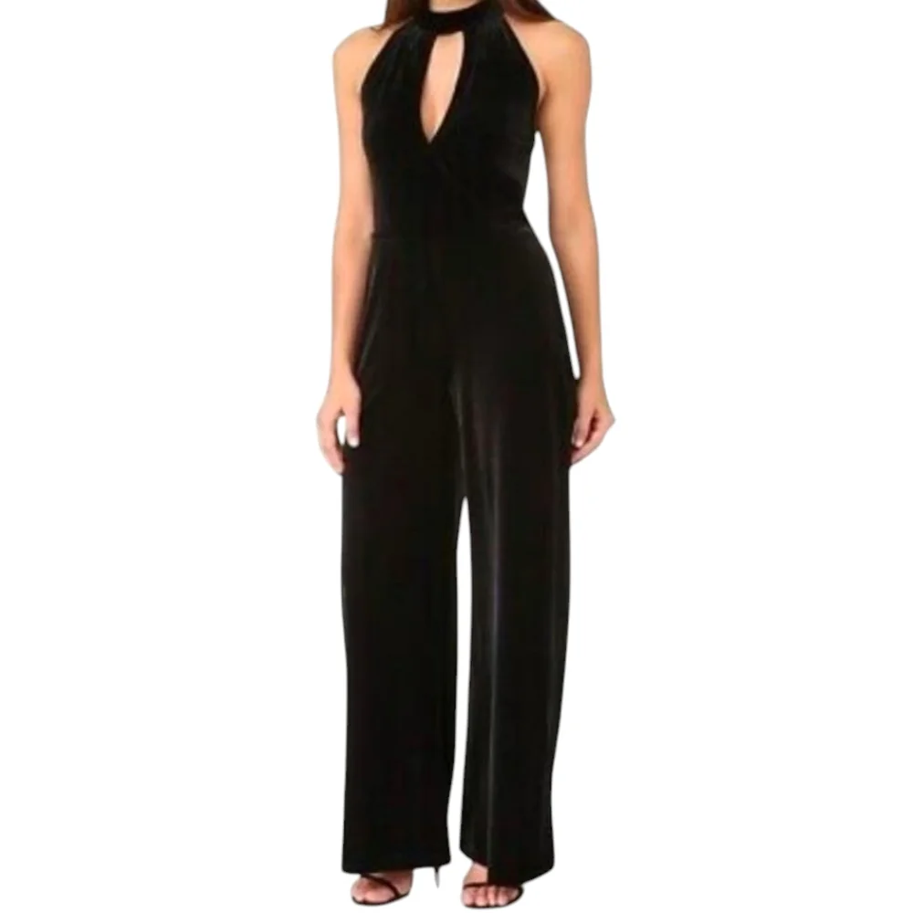 7 For All Mankind Black Velvet Jumpsuit - Picture 9 of 9